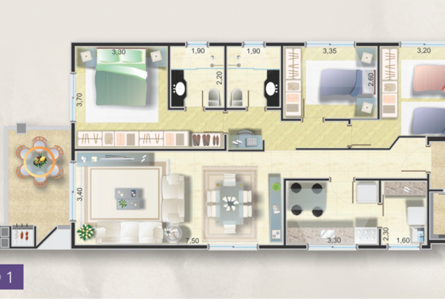 Residencial Atualittá – 3 dorm.